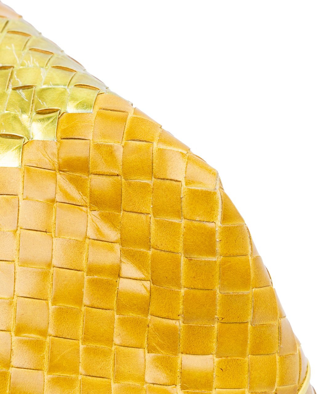 Bottega Veneta Leather Intrecciato Tote Geel