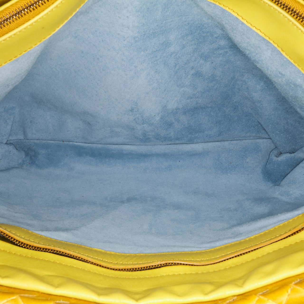 Bottega Veneta Leather Intrecciato Tote Geel