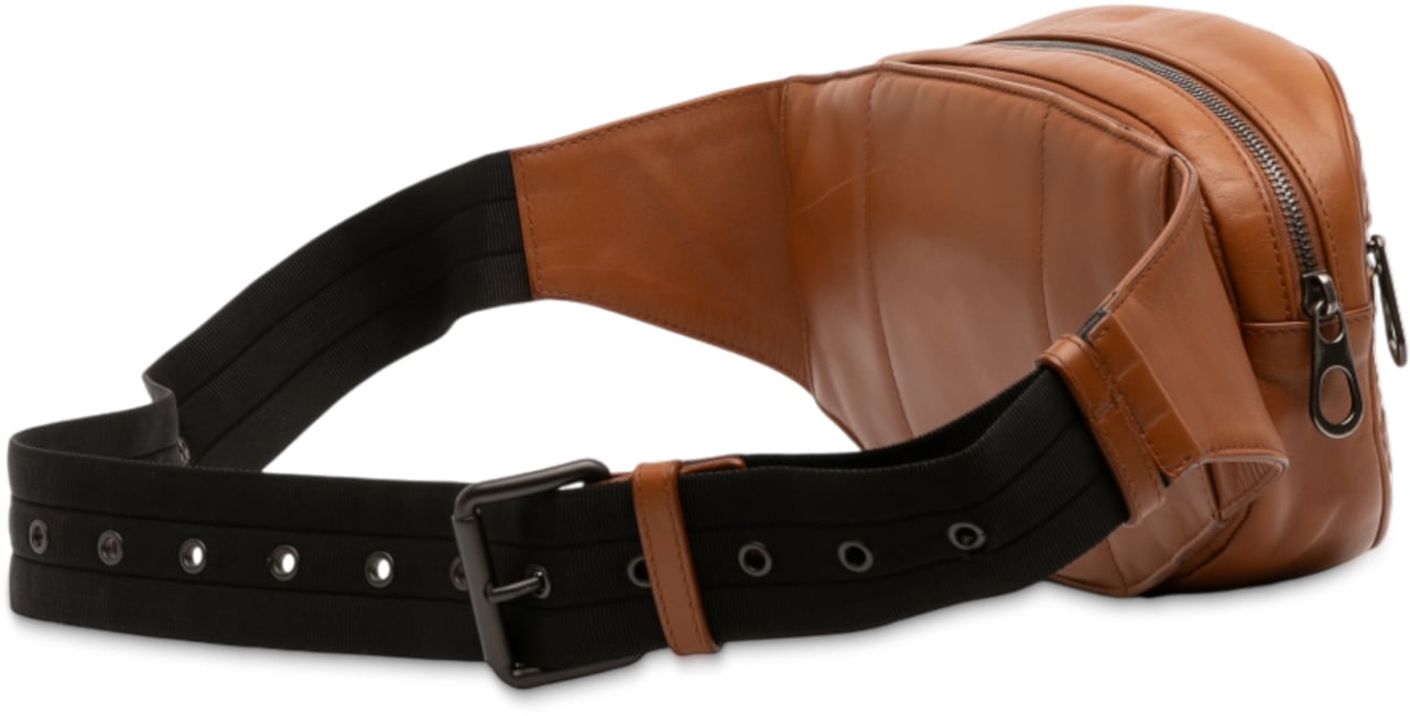 Bottega Veneta Nappa Intrecciato Belt Bag Bruin