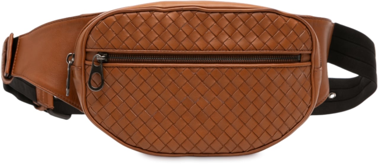 Bottega Veneta Nappa Intrecciato Belt Bag Bruin