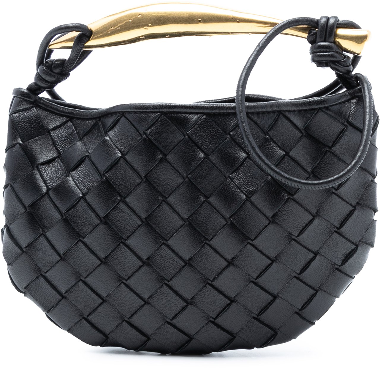 Bottega Veneta Baby Lambskin Intrecciato Sardine Zwart