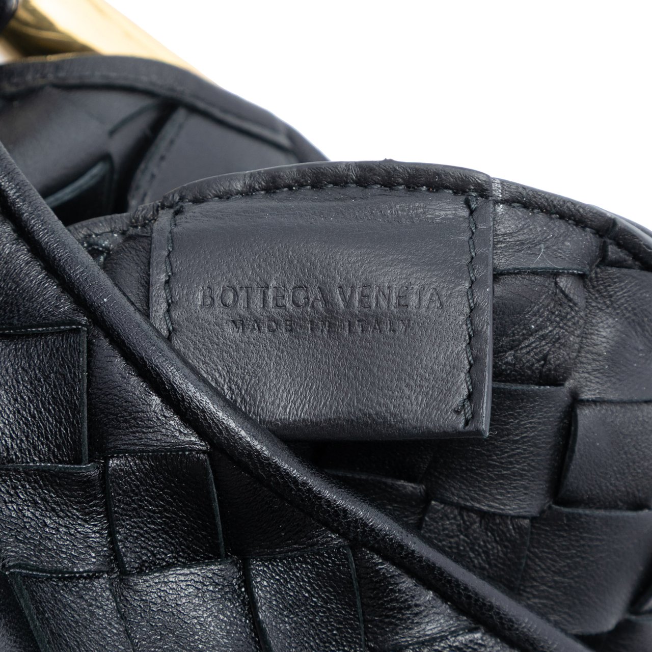 Bottega Veneta Baby Lambskin Intrecciato Sardine Zwart