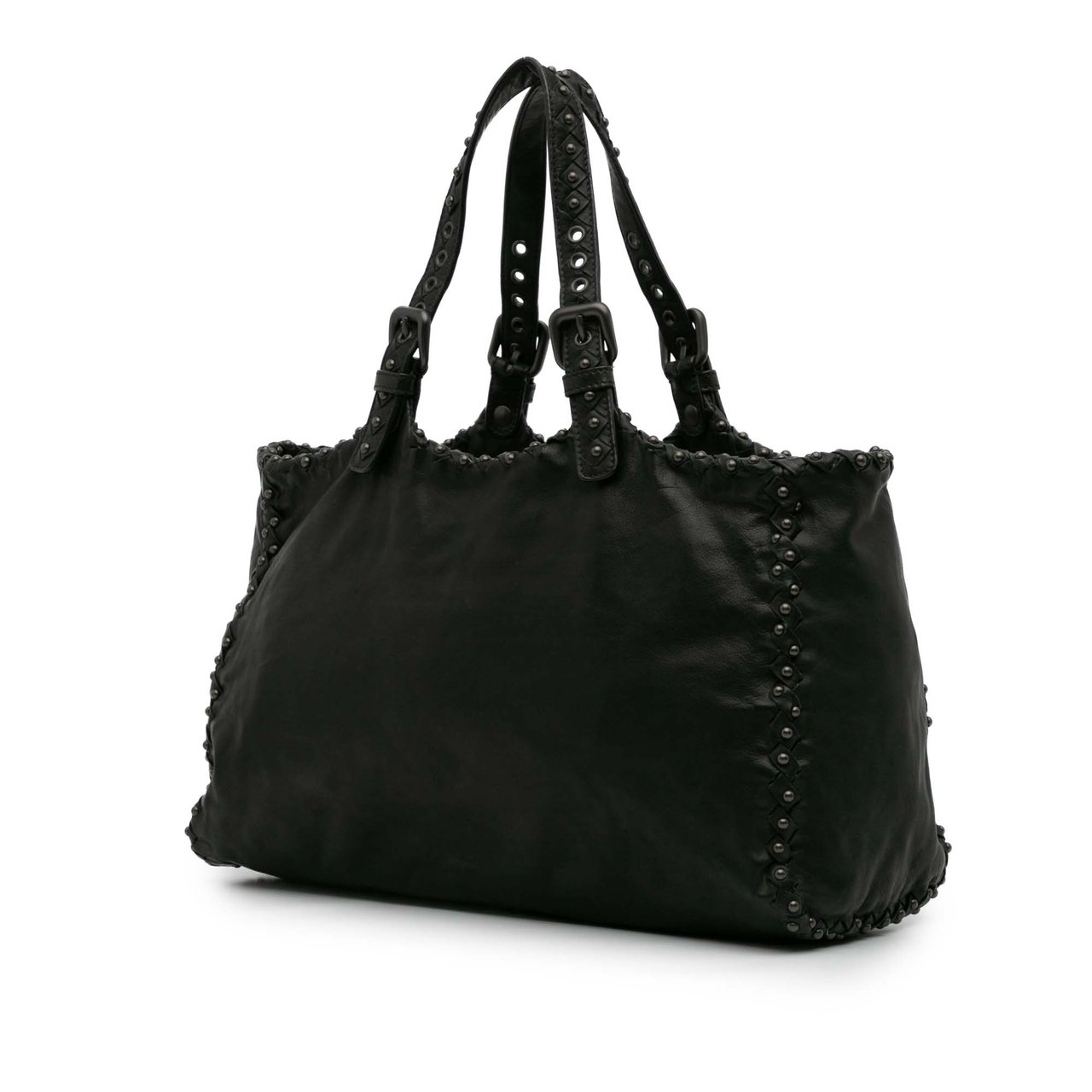 Bottega Veneta Studded Leather Tote Zwart