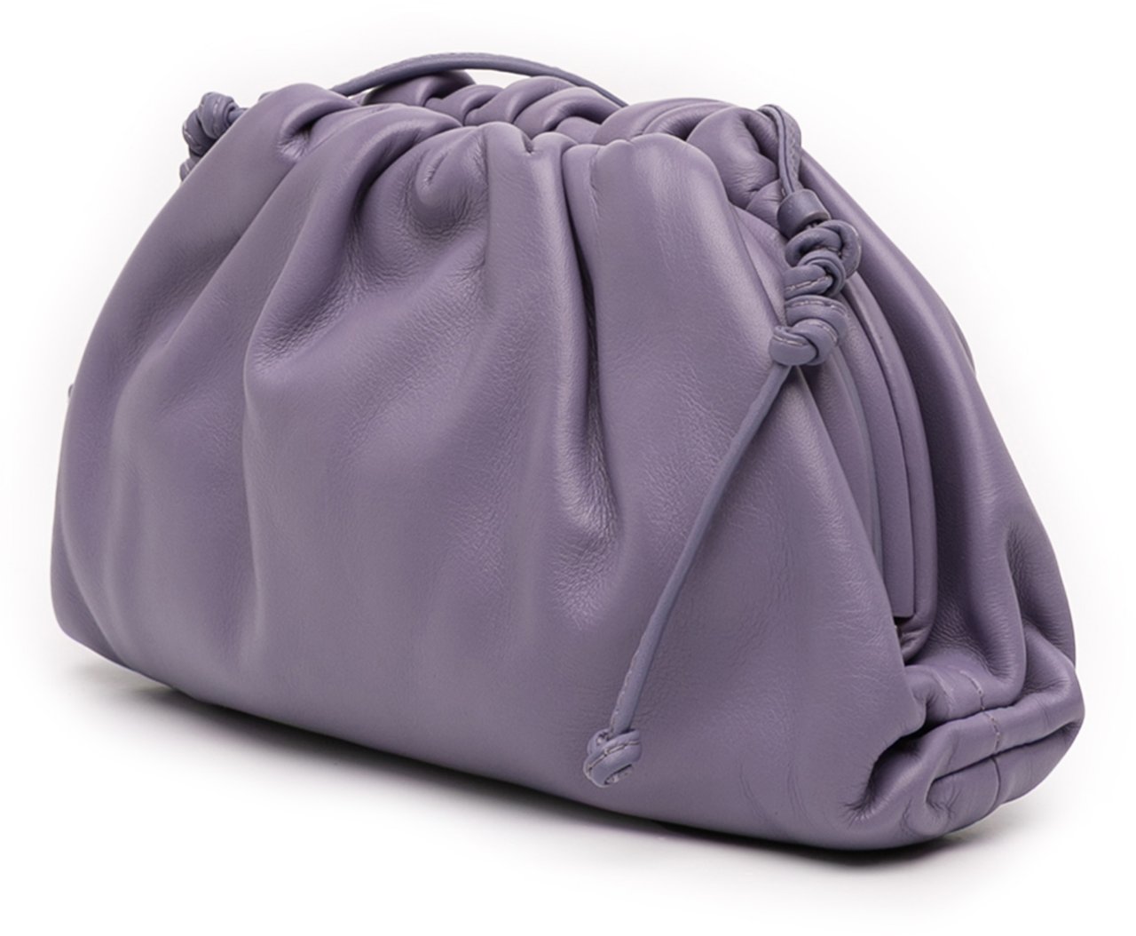 Bottega Veneta Lambskin The Mini Pouch Crossbody Paars