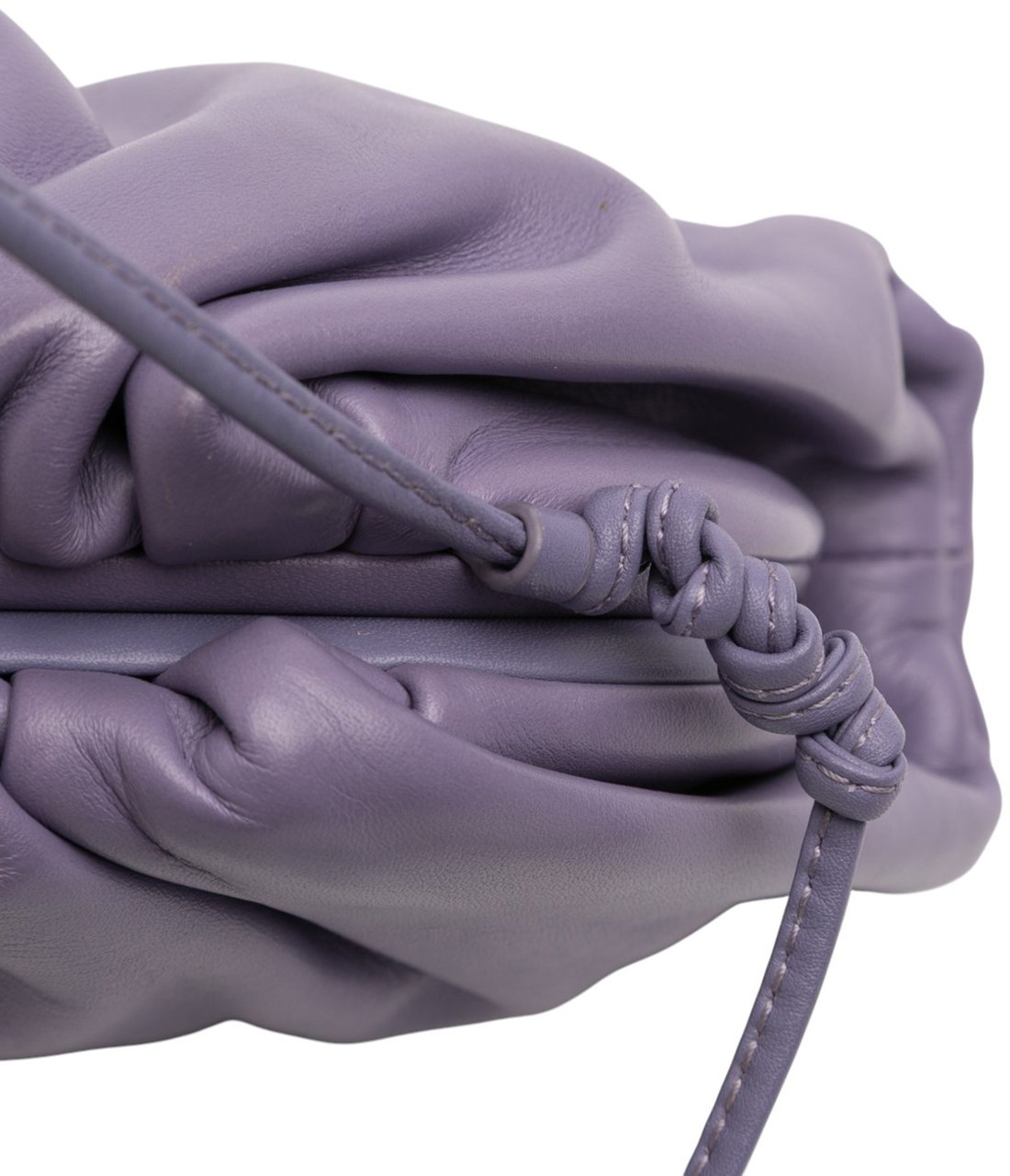 Bottega Veneta Lambskin The Mini Pouch Crossbody Paars