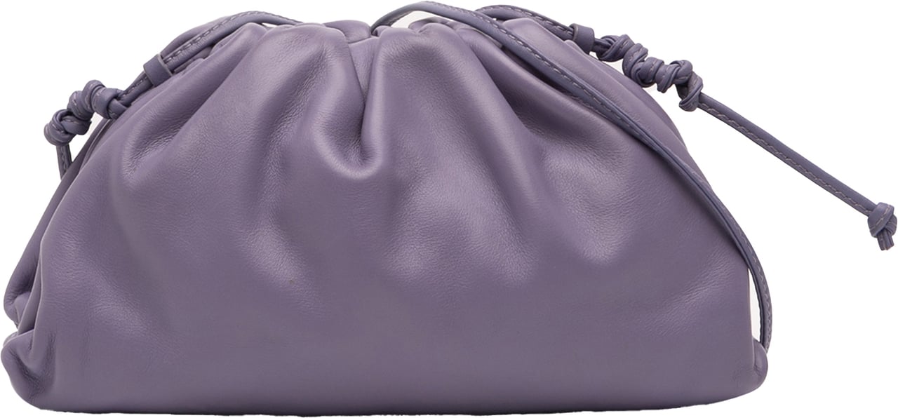Bottega Veneta Lambskin The Mini Pouch Crossbody Paars