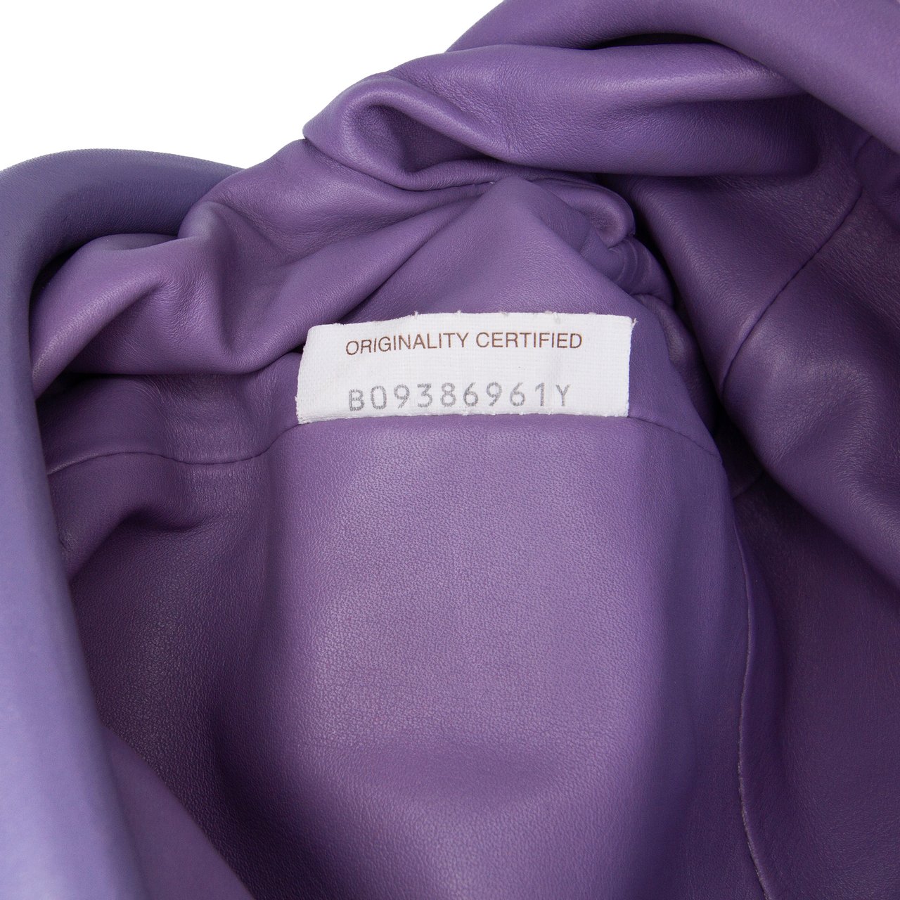 Bottega Veneta Lambskin The Mini Pouch Crossbody Paars