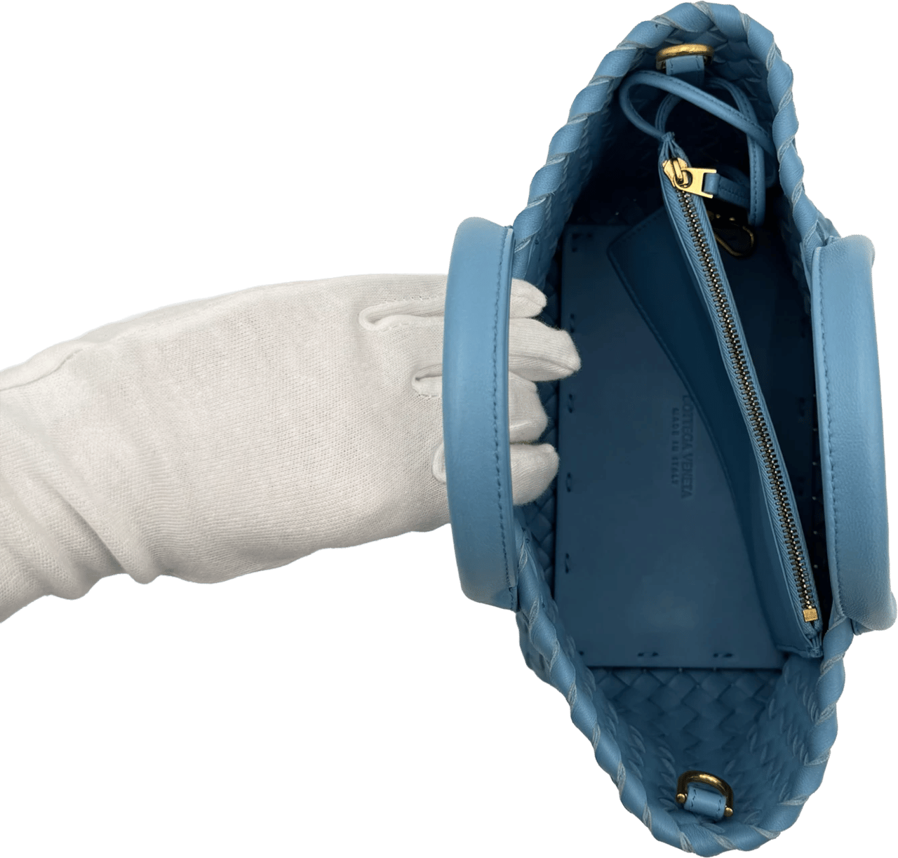 Bottega Veneta Bottega Veneta Mini Cabat - Green Blauw