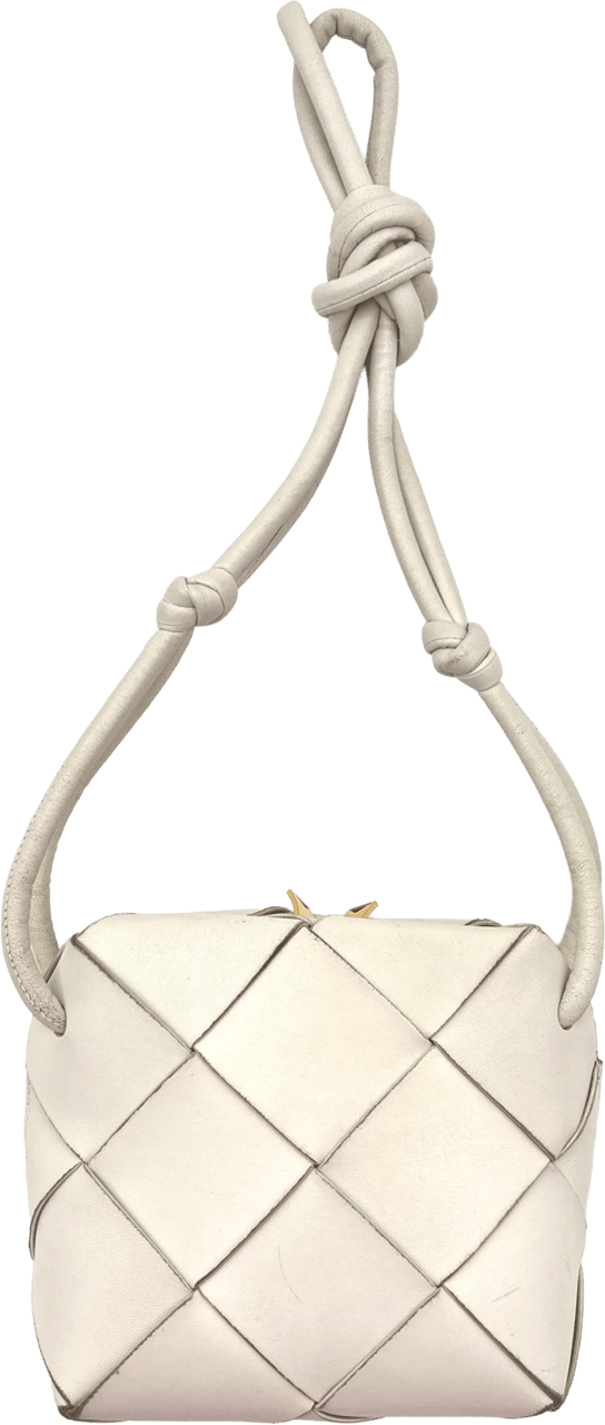 Bottega Veneta Bottega Veneta Mini Cassette - Off White Wit