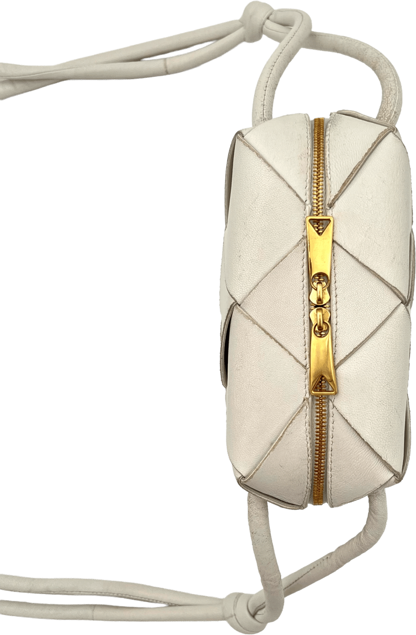 Bottega Veneta Bottega Veneta Mini Cassette - Off White Wit