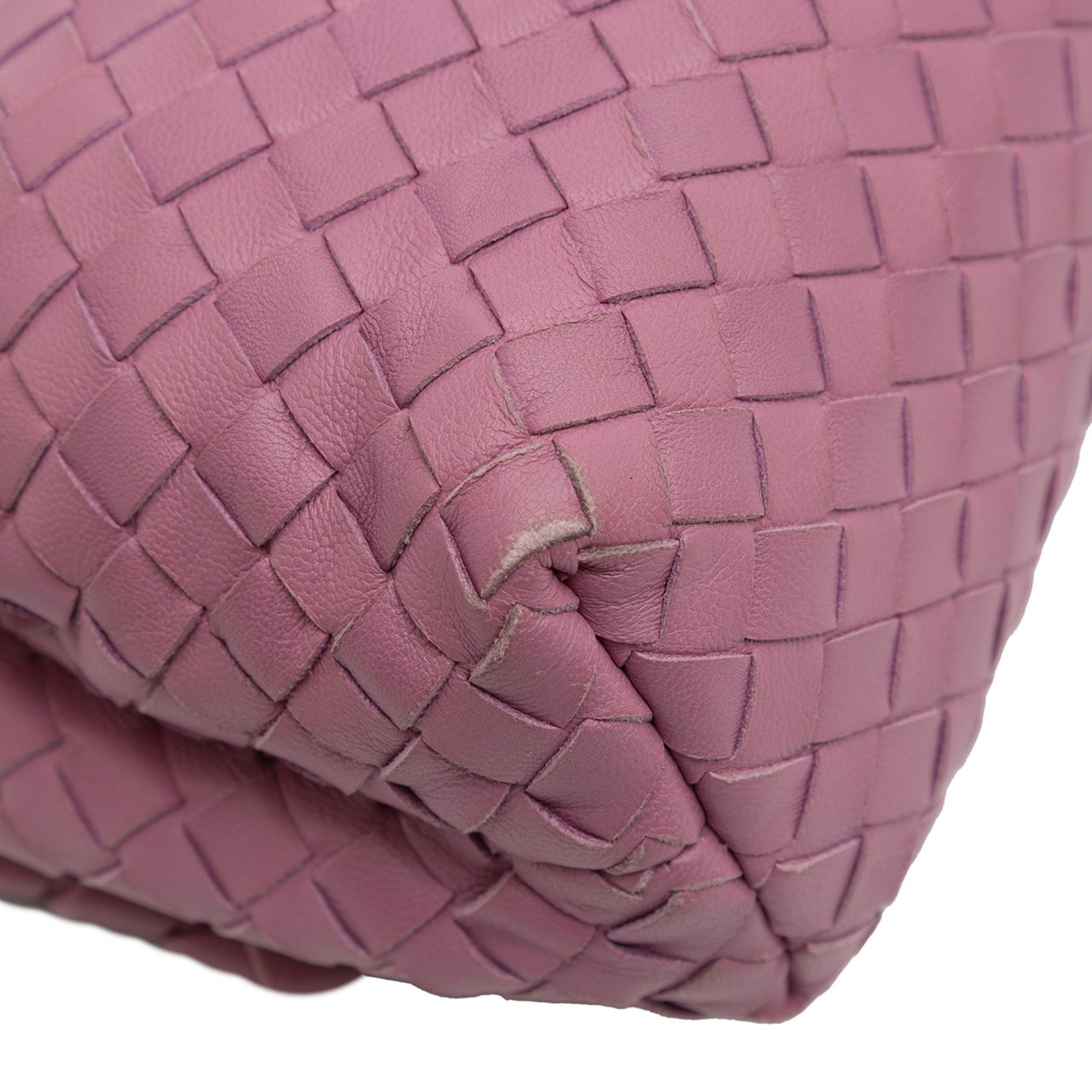 Bottega Veneta Baby Nappa Intrecciato Olimpia Crossbody Roze