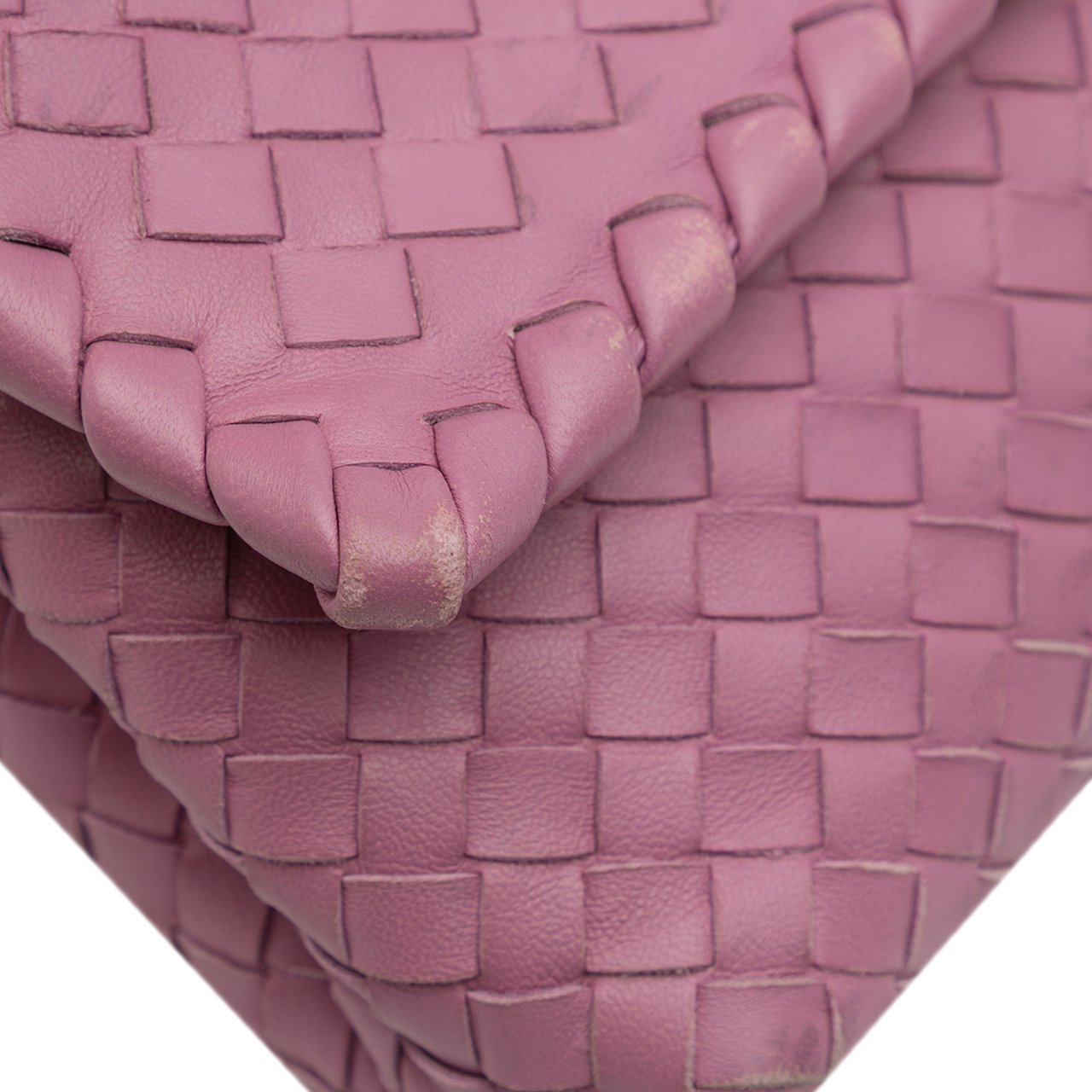 Bottega Veneta Baby Nappa Intrecciato Olimpia Crossbody Roze
