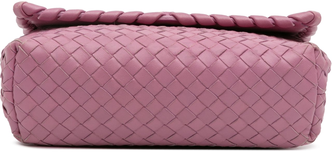 Bottega Veneta Baby Nappa Intrecciato Olimpia Crossbody Roze