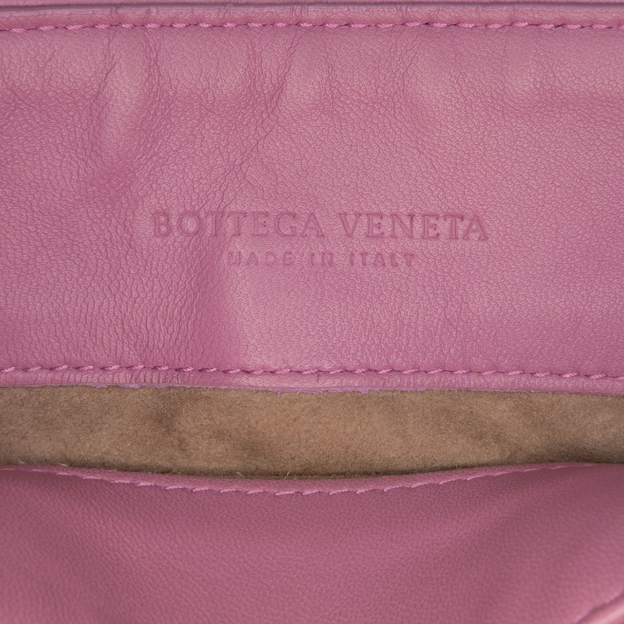 Bottega Veneta Baby Nappa Intrecciato Olimpia Crossbody Roze