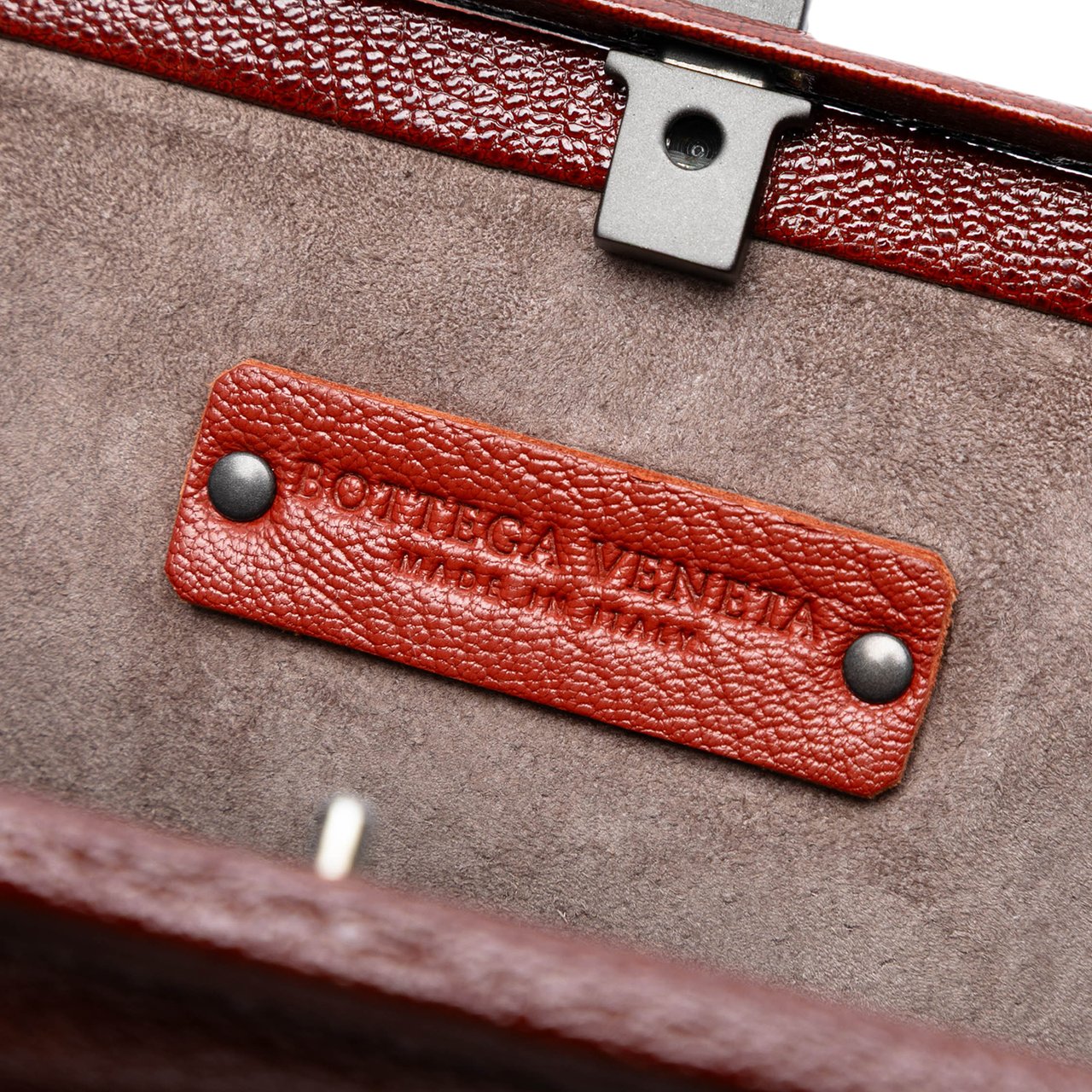 Bottega Veneta Leather Doctor Frame Handbag Rood