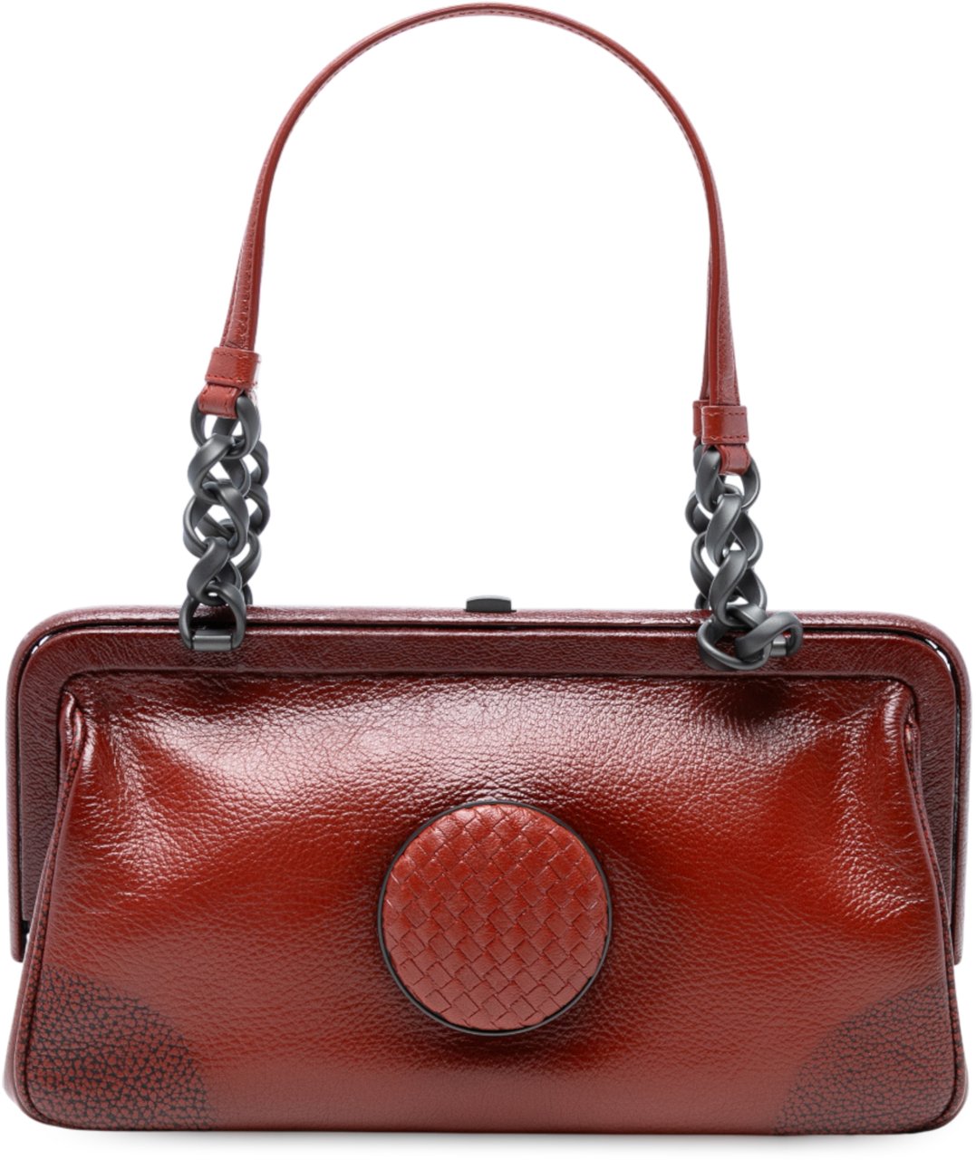 Bottega Veneta Leather Doctor Frame Handbag Rood