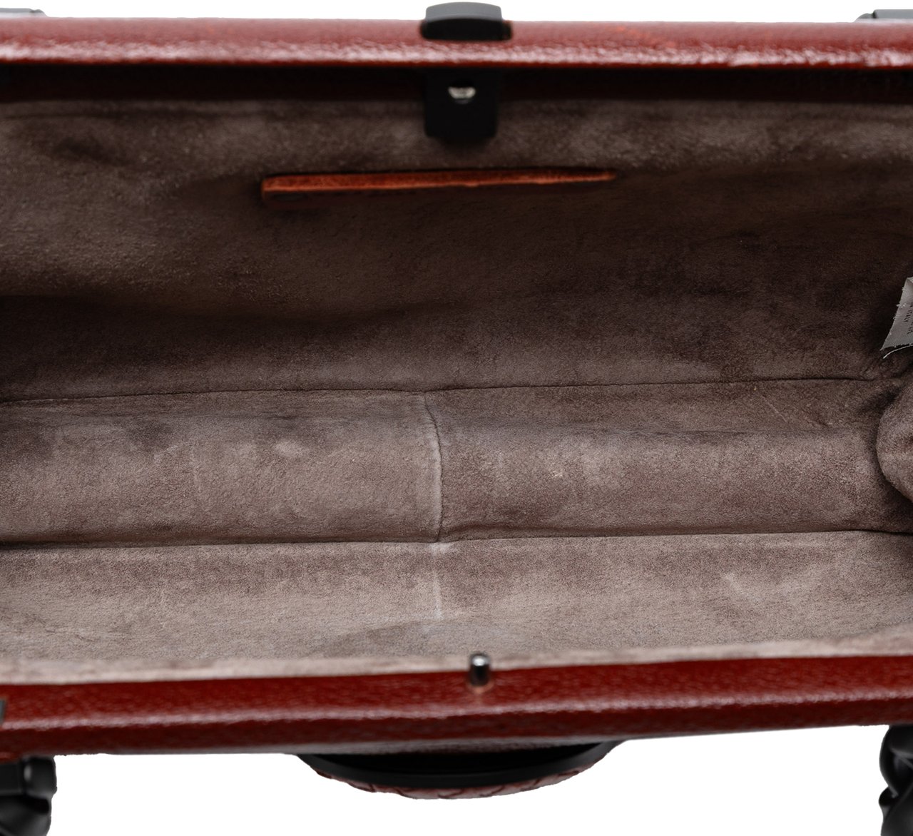 Bottega Veneta Leather Doctor Frame Handbag Rood