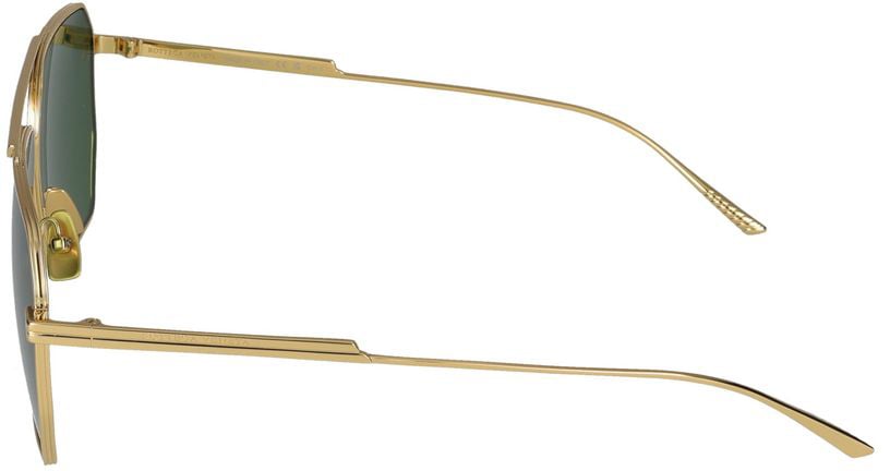 Bottega Veneta Sunglasses Bottega Veneta BV1012S 004 gold gold green 60/13/145 Grijs