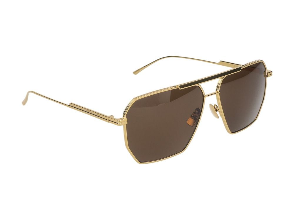 Bottega Veneta Sunglasses BV1012S 003 gold gold brown 60/13/145 Grijs