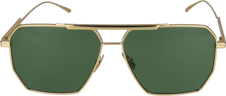 Bottega Veneta Sunglasses Bottega Veneta BV1012S 004 gold gold green 60/13/145 Grijs