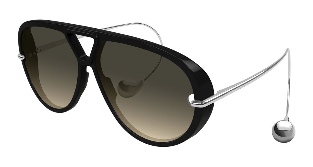 Bottega Veneta Sunglasses BV1273S 010 black silver brown 63/12/180 Grijs