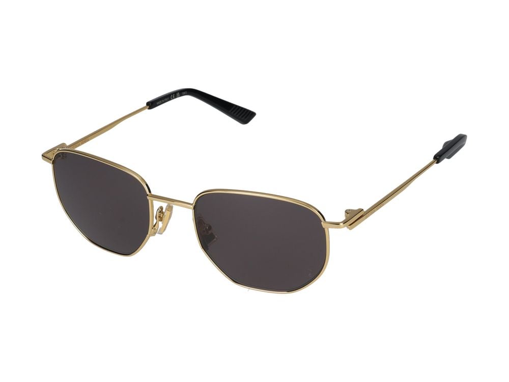 Bottega Veneta Sunglasses Bottega Veneta BV1301S 005 gold gold grey 52/19/145 Grijs