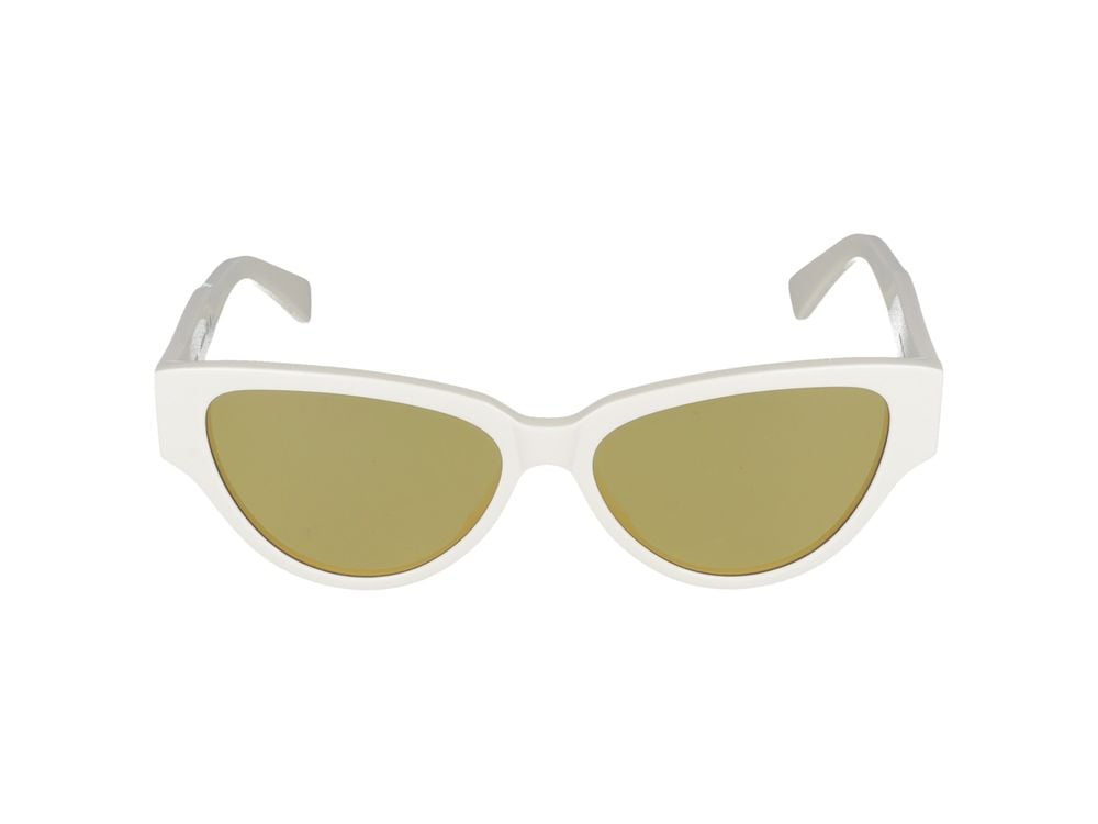 Bottega Veneta Sunglasses Bottega Veneta BV1319S 004 White White Yellow 56/15/145 Groen