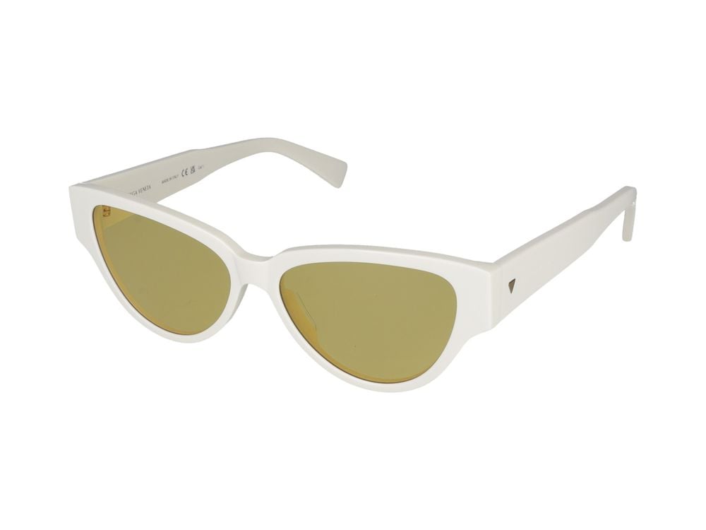 Bottega Veneta Sunglasses Bottega Veneta BV1319S 004 White White Yellow 56/15/145 Groen