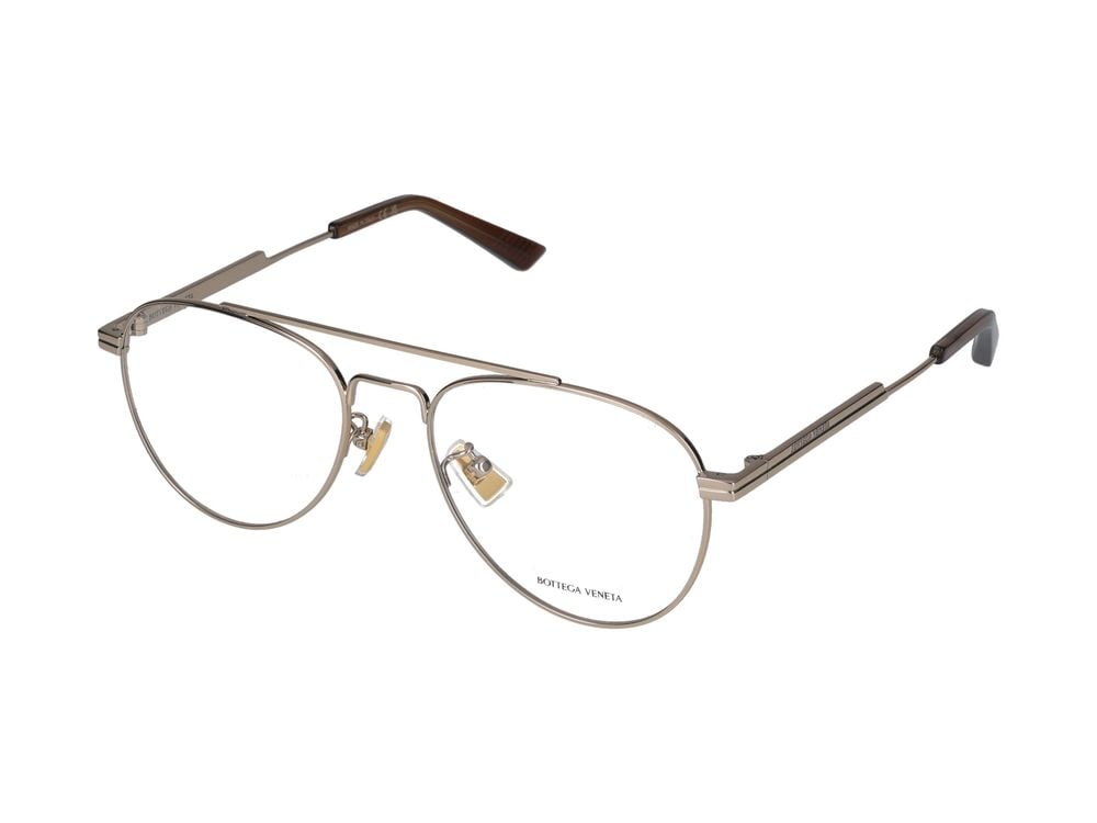 Bottega Veneta Eyeglasses Bottega Veneta BV1340OK 003 gold gold transparent 54/18/145 Maroon