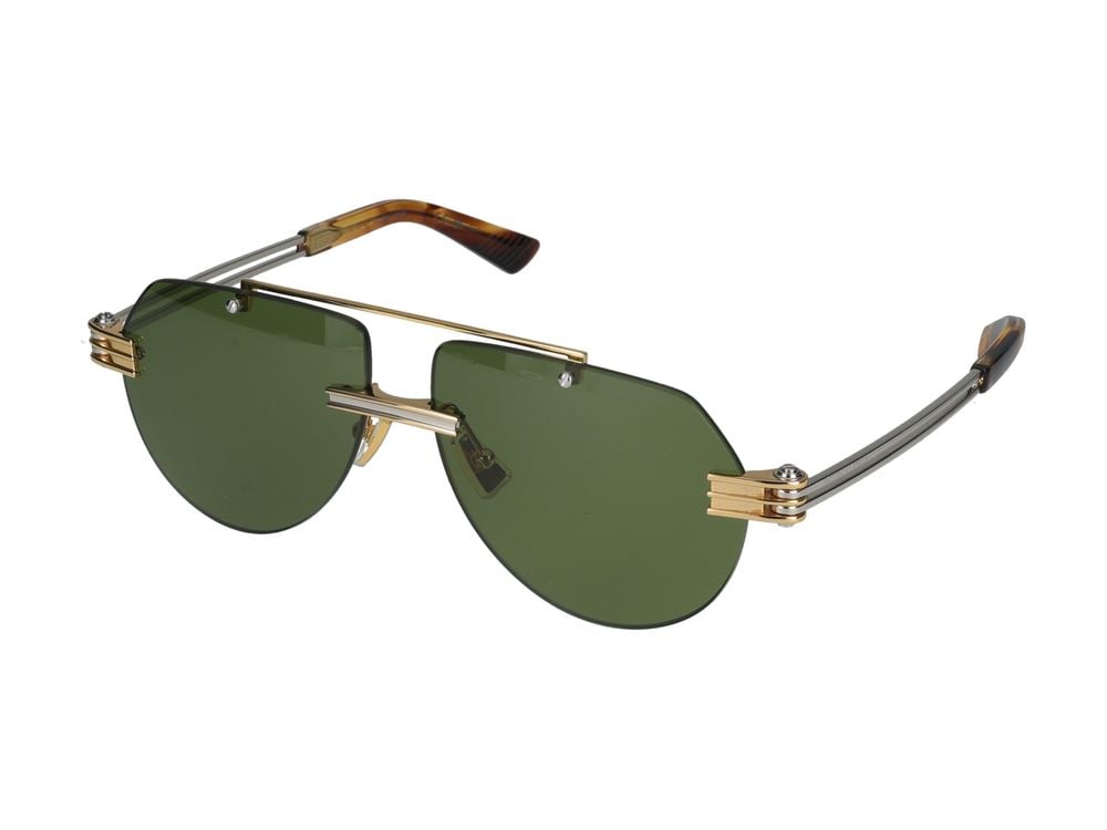Bottega Veneta Sunglasses Bottega Veneta BV1342S 003 Gold Silver Green 59/13/145 Groen
