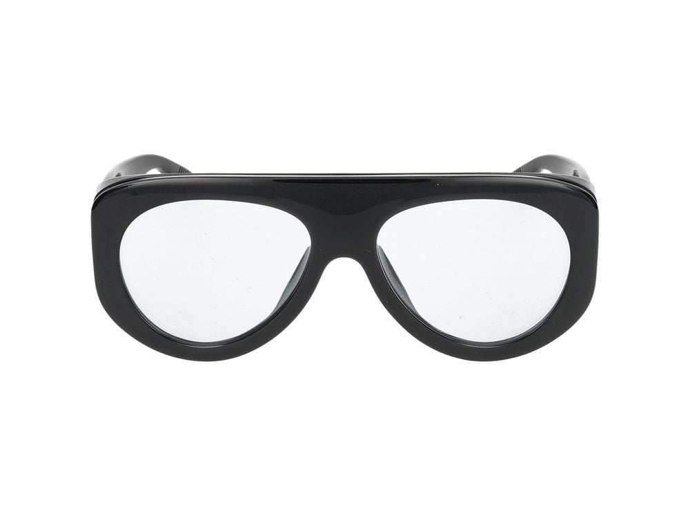 Bottega Veneta Black Metallic Accents Bold Oversized Sunglasses Wit