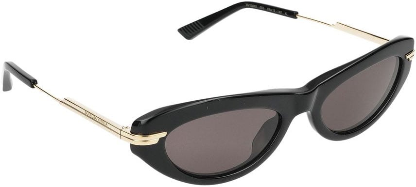 Bottega Veneta Sunglasses BV1368S 001 black gold grey 53/19/140 Grijs