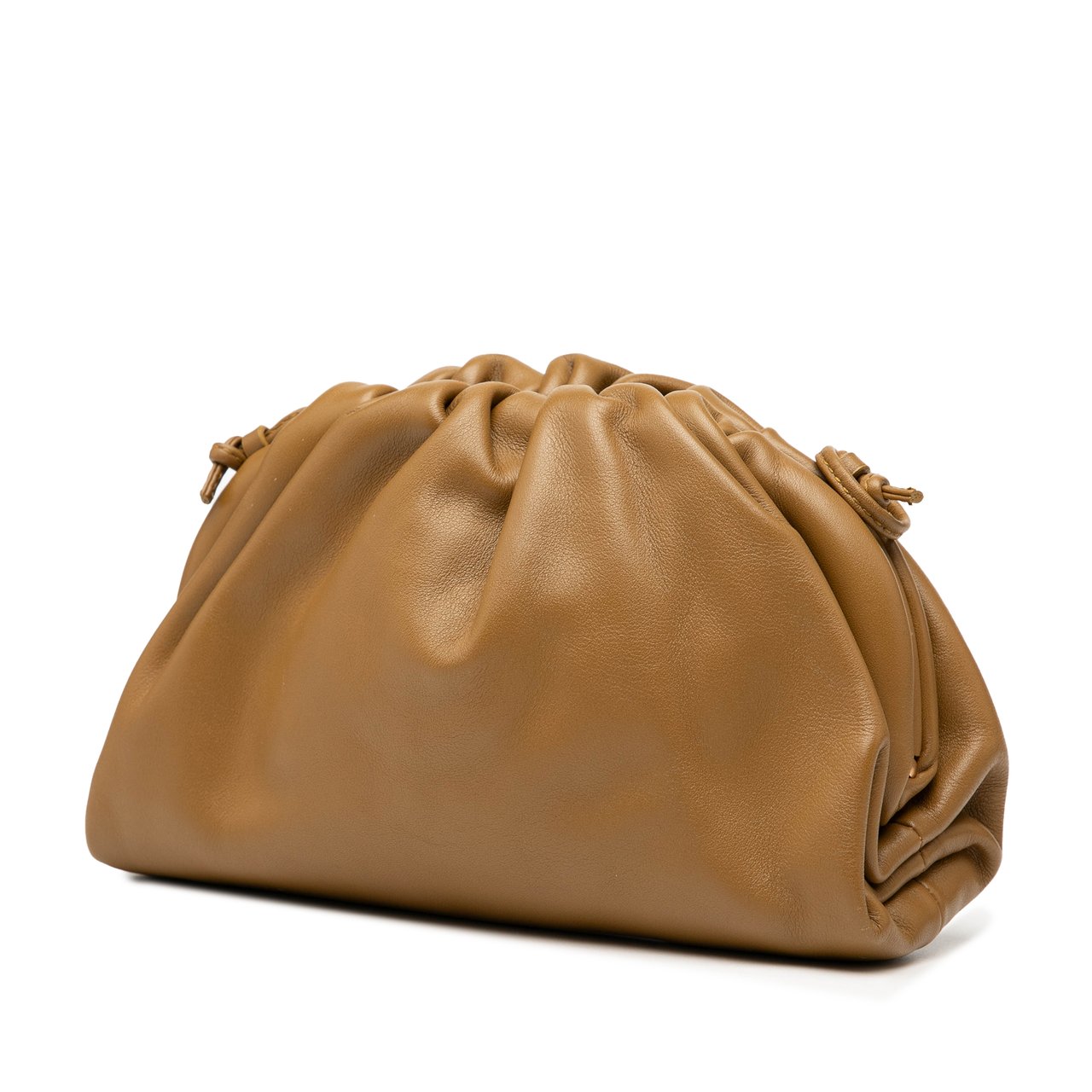 Bottega Veneta Lambskin The Mini Pouch Crossbody Bruin