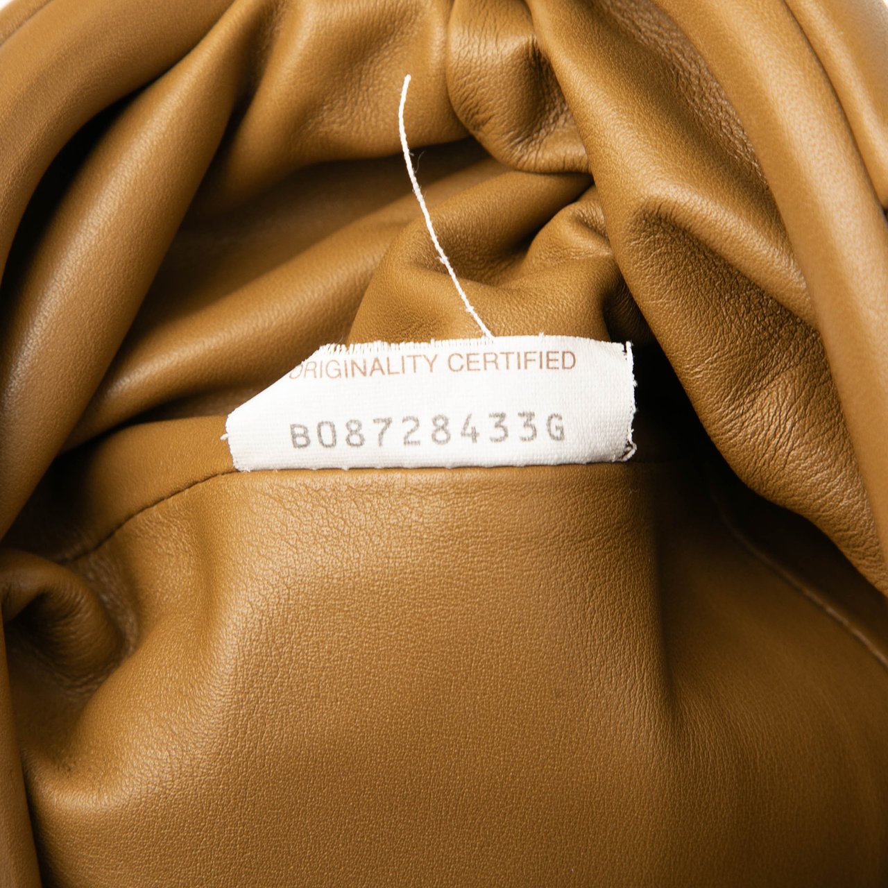 Bottega Veneta Lambskin The Mini Pouch Crossbody Bruin