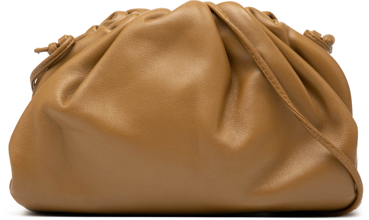 Bottega Veneta Lambskin The Mini Pouch Crossbody Bruin