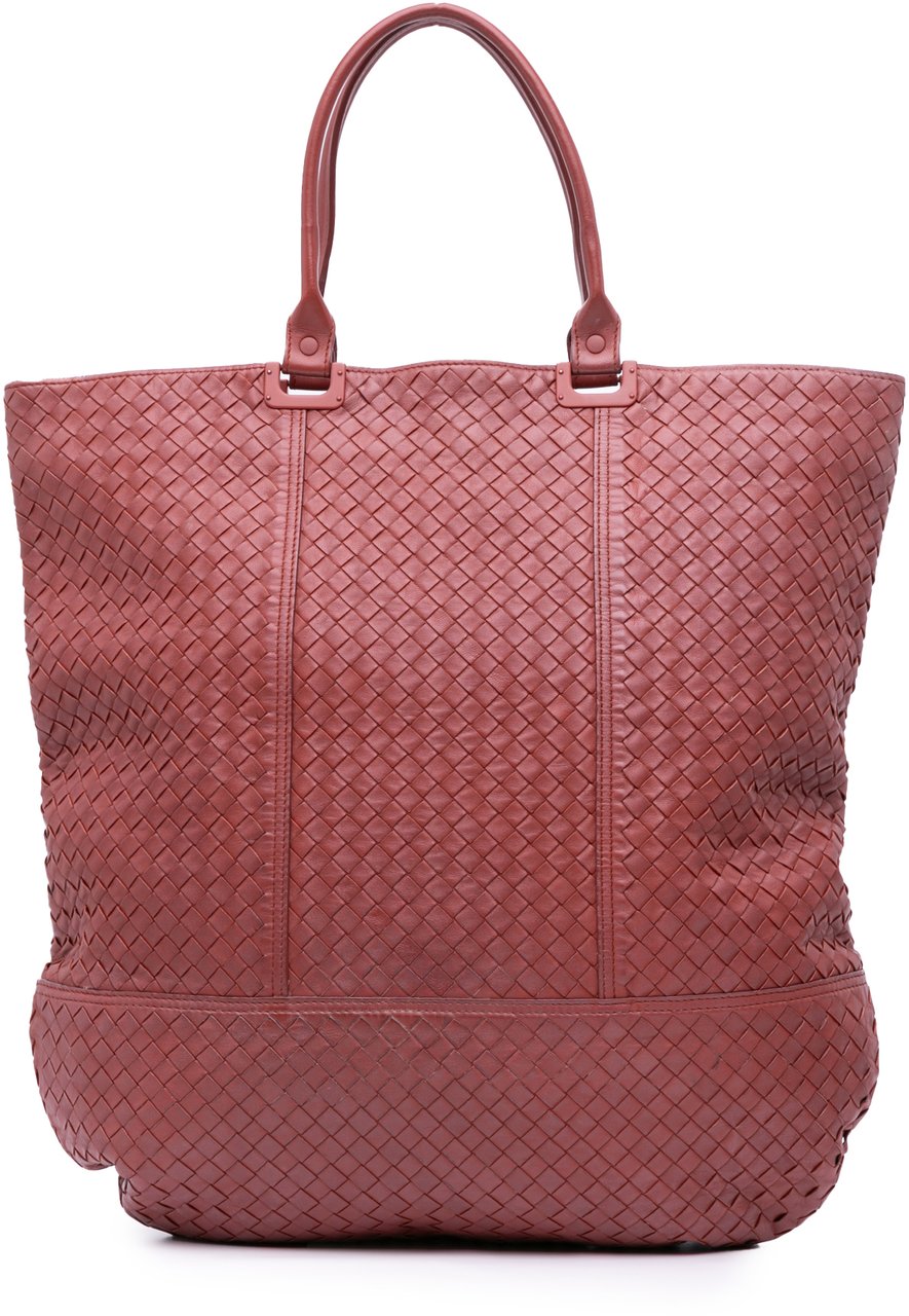 Bottega Veneta Nappa Intrecciato Tote Rood