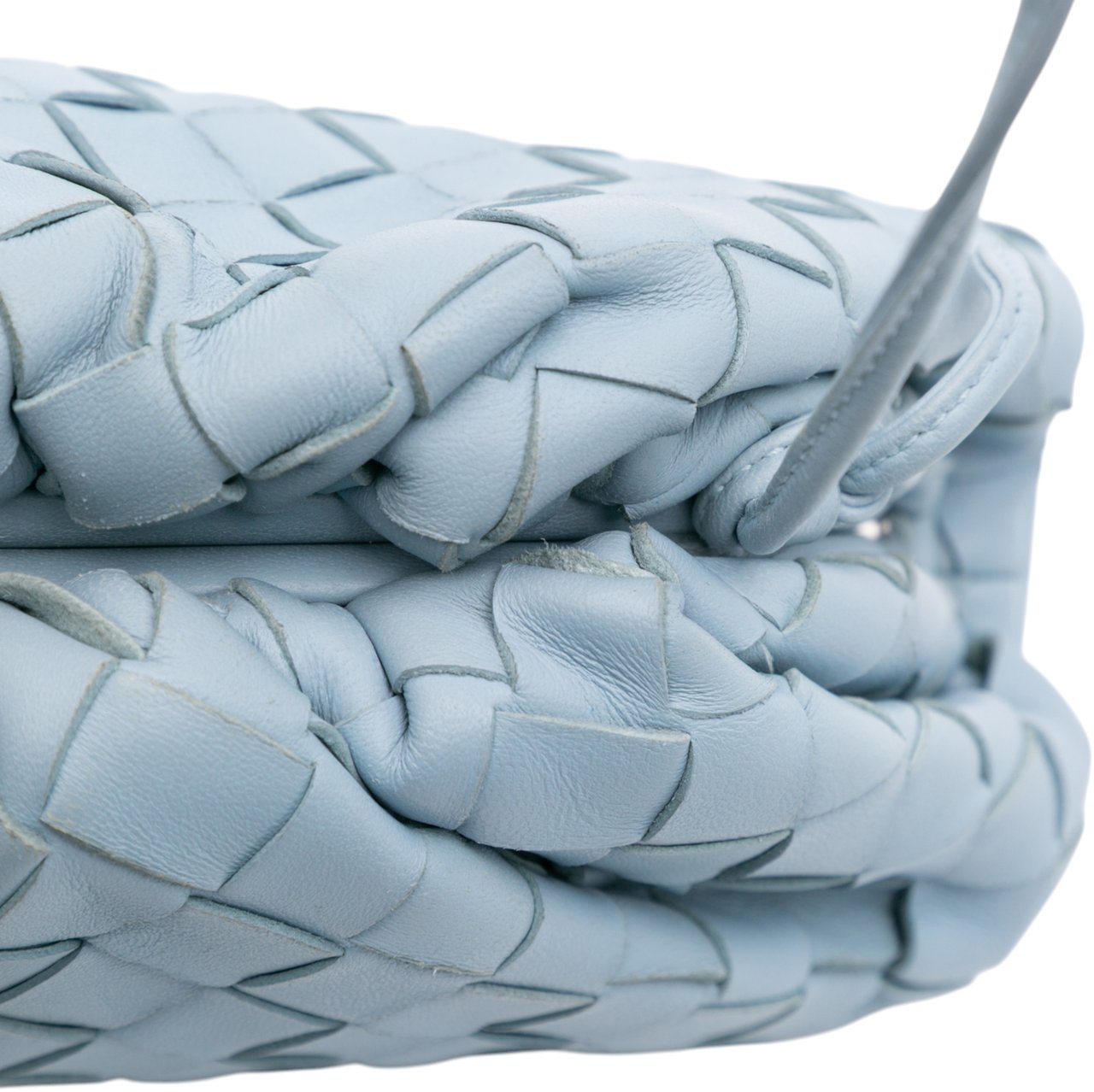 Bottega Veneta Nappa Intrecciato The Mini Pouch Crossbody Blauw