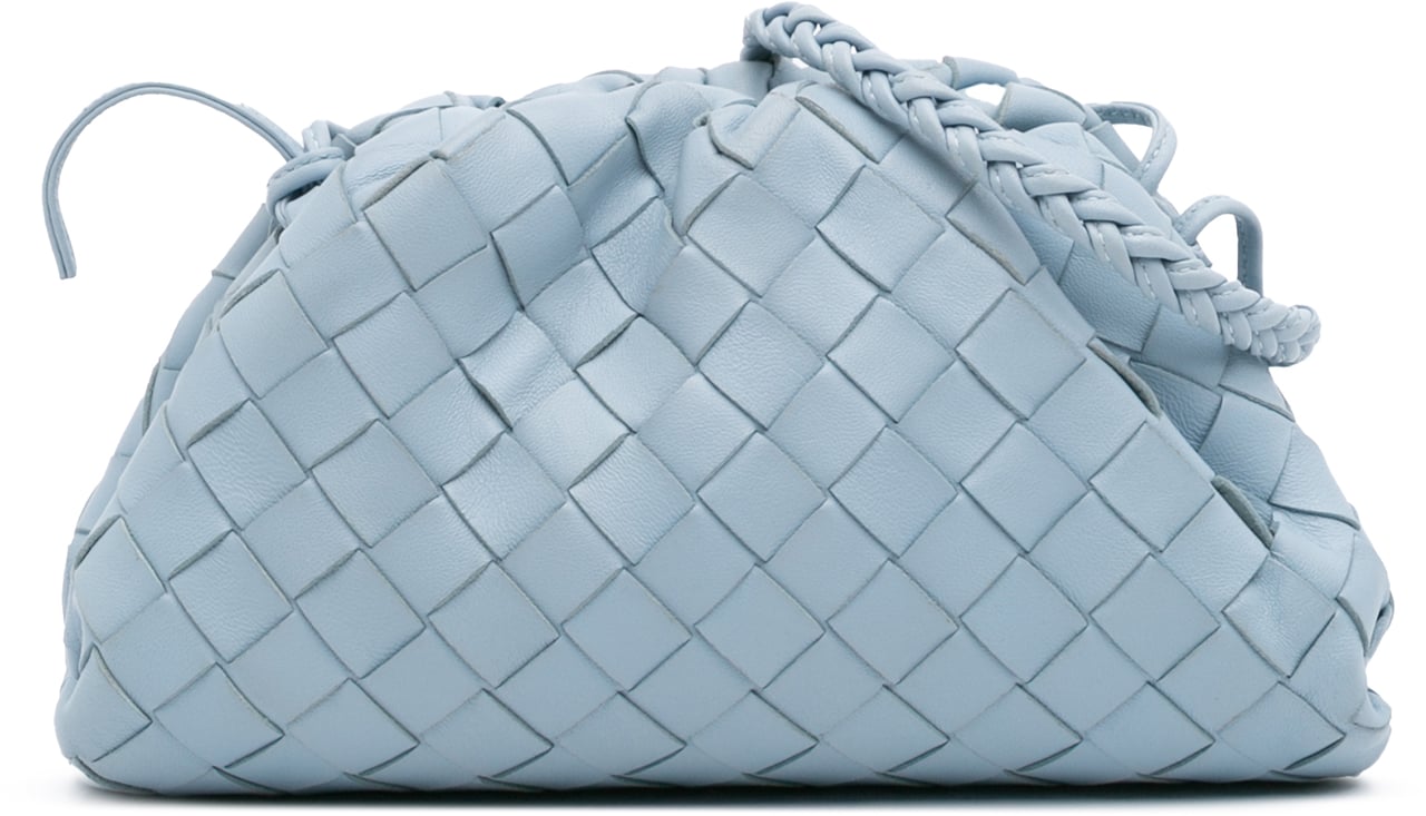 Bottega Veneta Nappa Intrecciato The Mini Pouch Crossbody Blauw