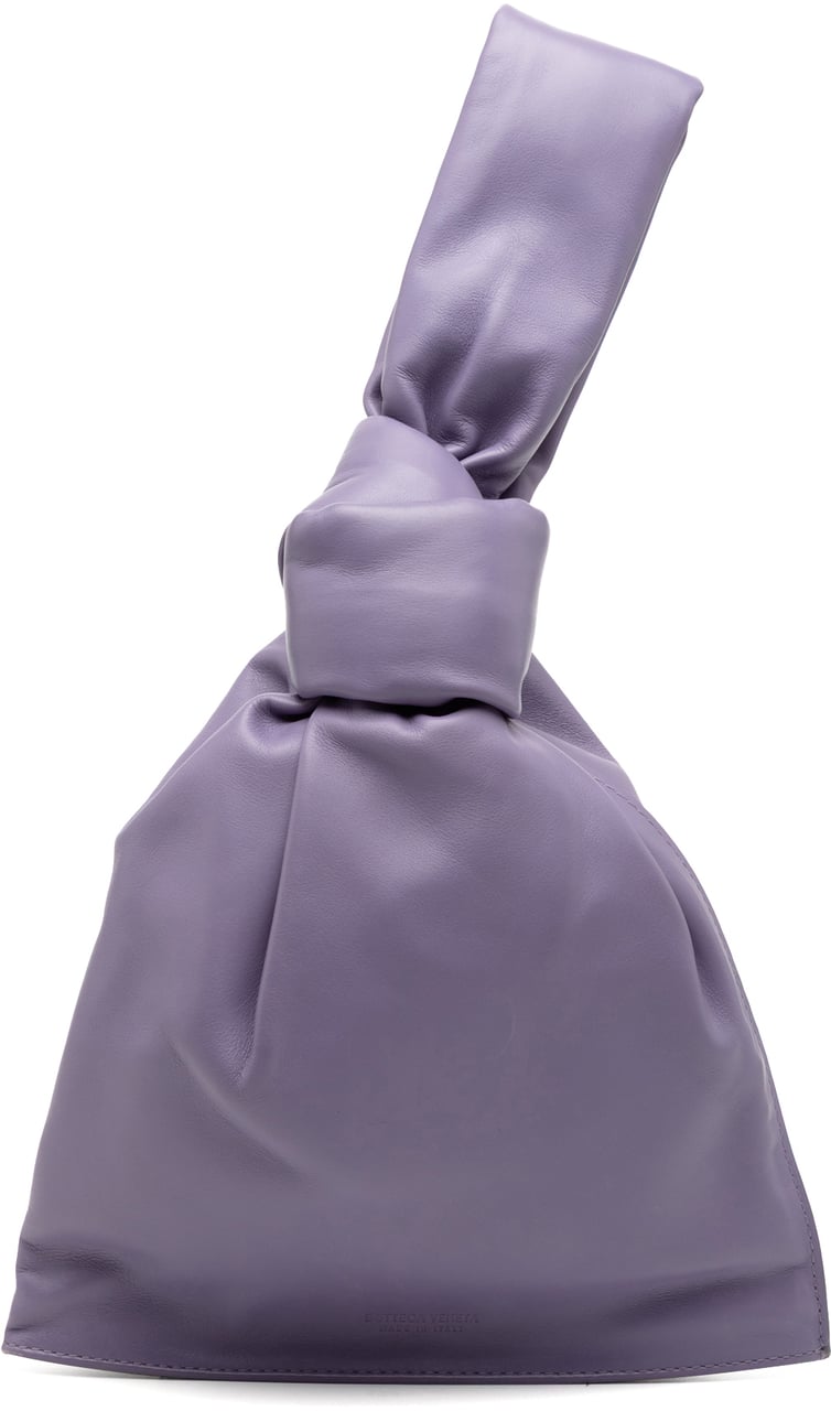 Bottega Veneta Mini Calfskin BV Twist Bag Paars