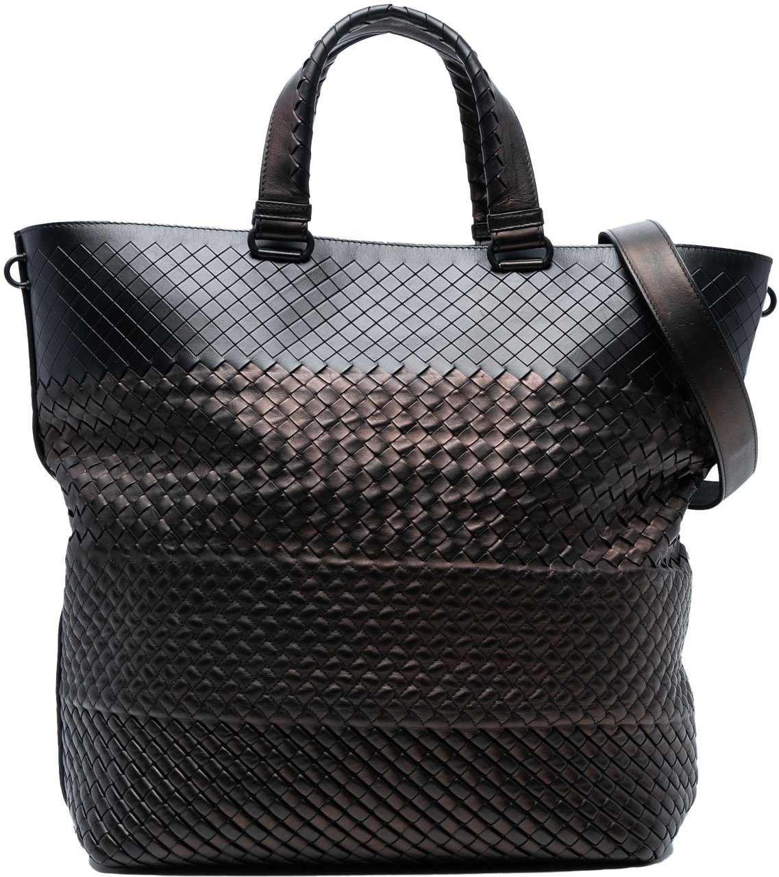 Bottega Veneta Nappa Intrecciato Imperatore Convertible Tote Bruin