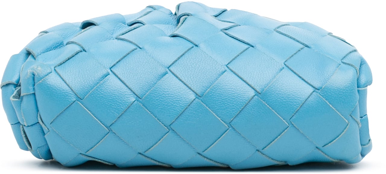 Bottega Veneta Nappa Intrecciato The Extra Mini Pouch Crossbody Blauw