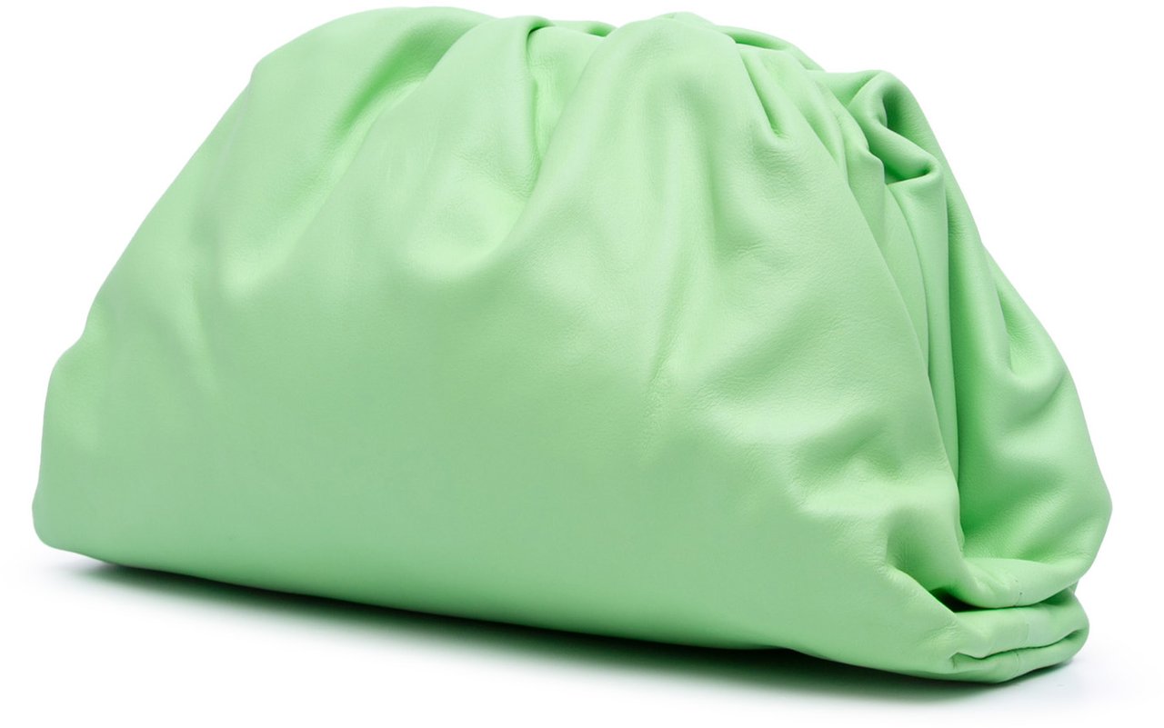 Bottega Veneta Teen Lambskin Pouch Groen