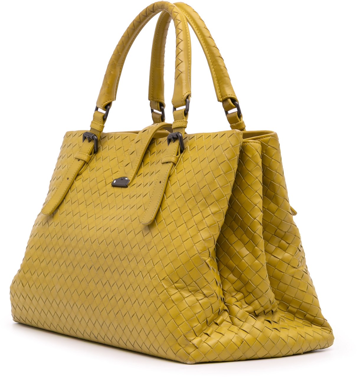 Bottega Veneta Medium Nappa Intrecciato Roma Tote Geel