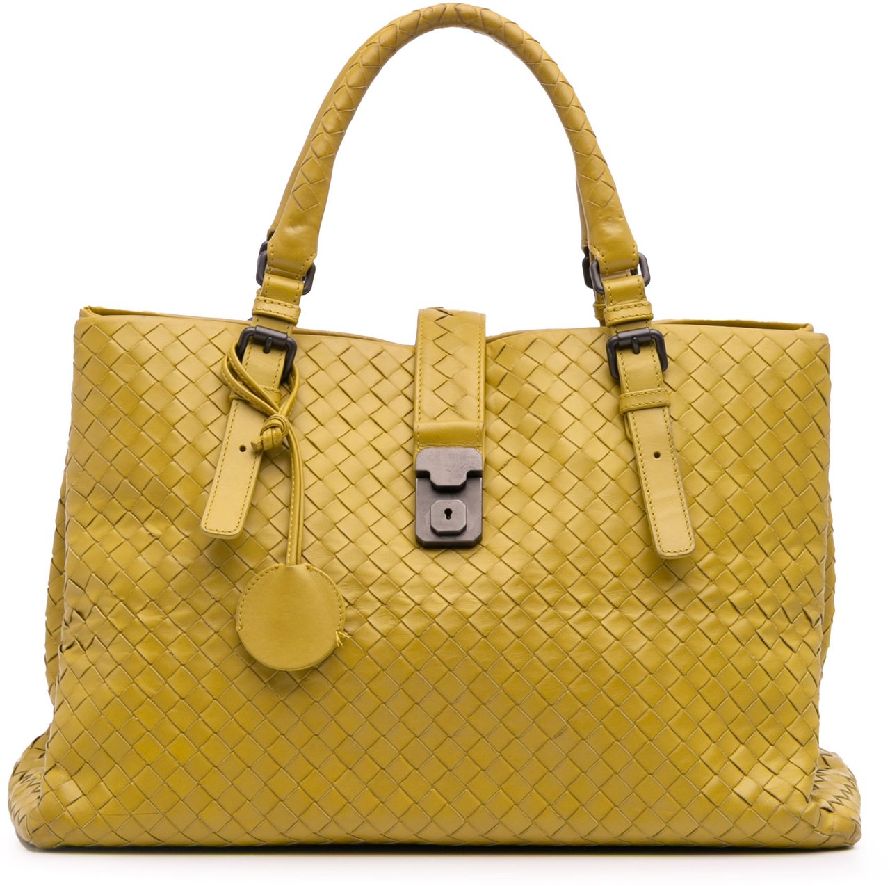 Bottega Veneta Medium Nappa Intrecciato Roma Tote Geel