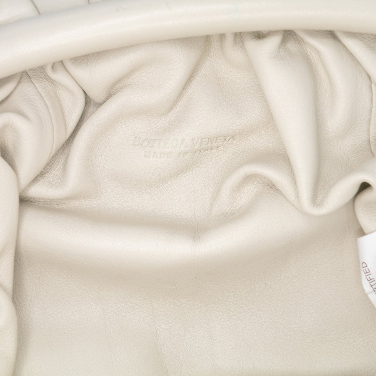 Bottega Veneta Lambskin The Mini Pouch Crossbody Wit