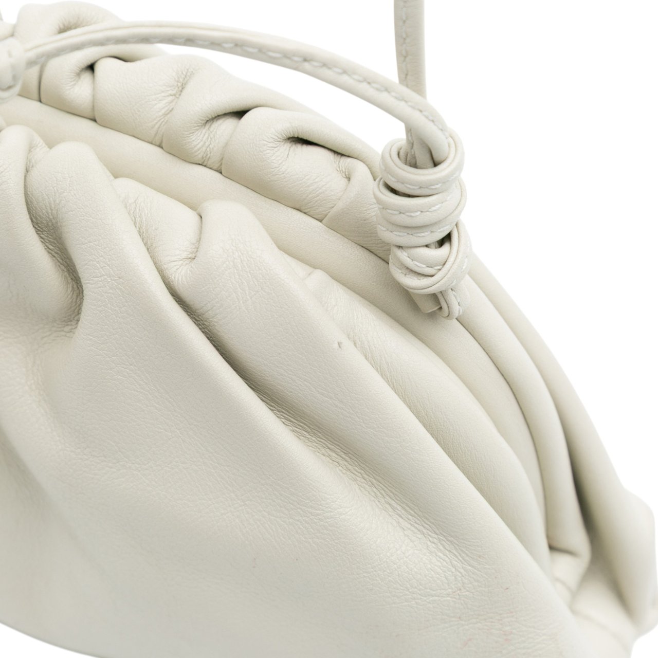 Bottega Veneta Lambskin The Mini Pouch Crossbody Wit