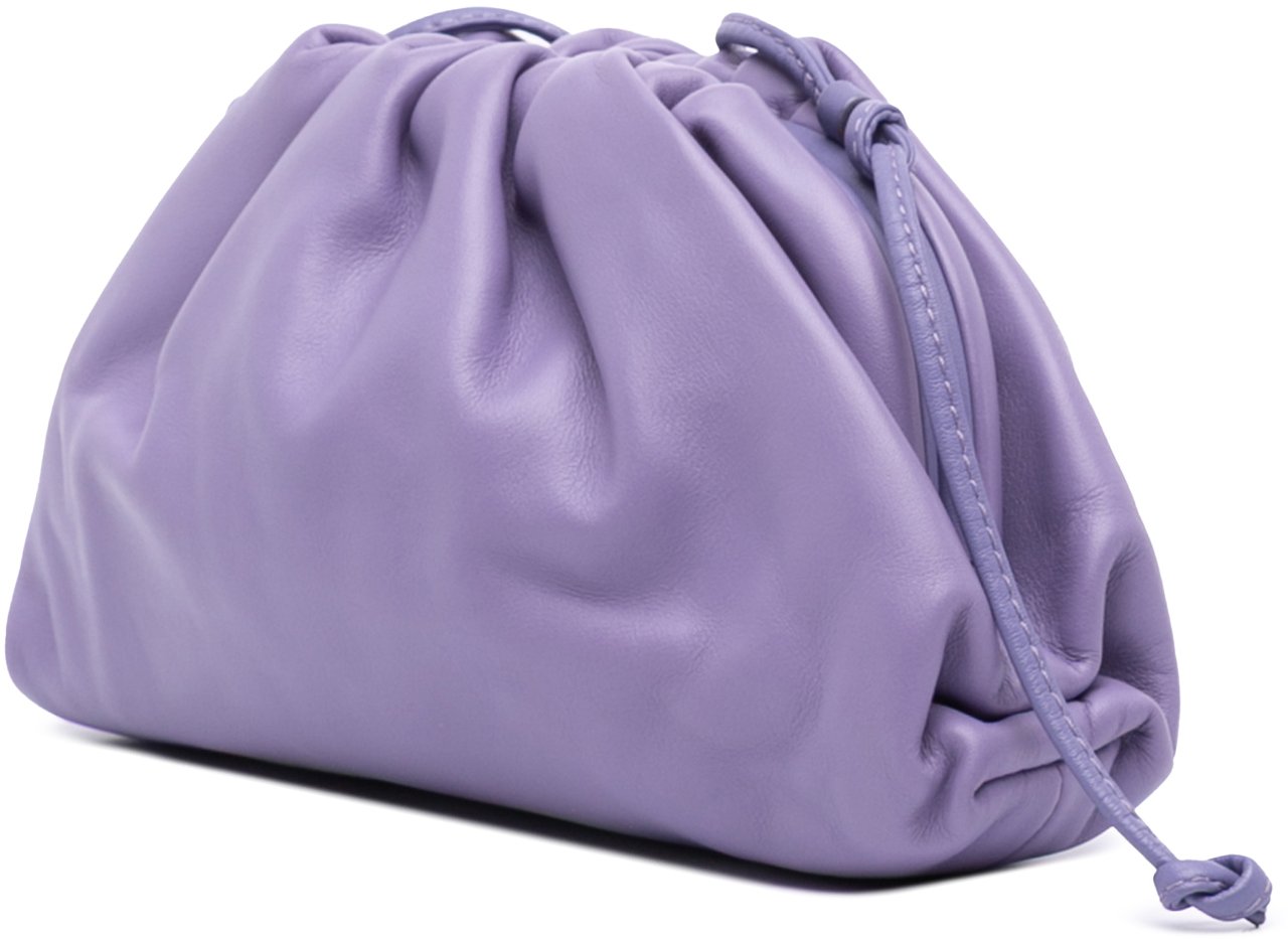 Bottega Veneta Lambskin The Mini Pouch Crossbody Paars