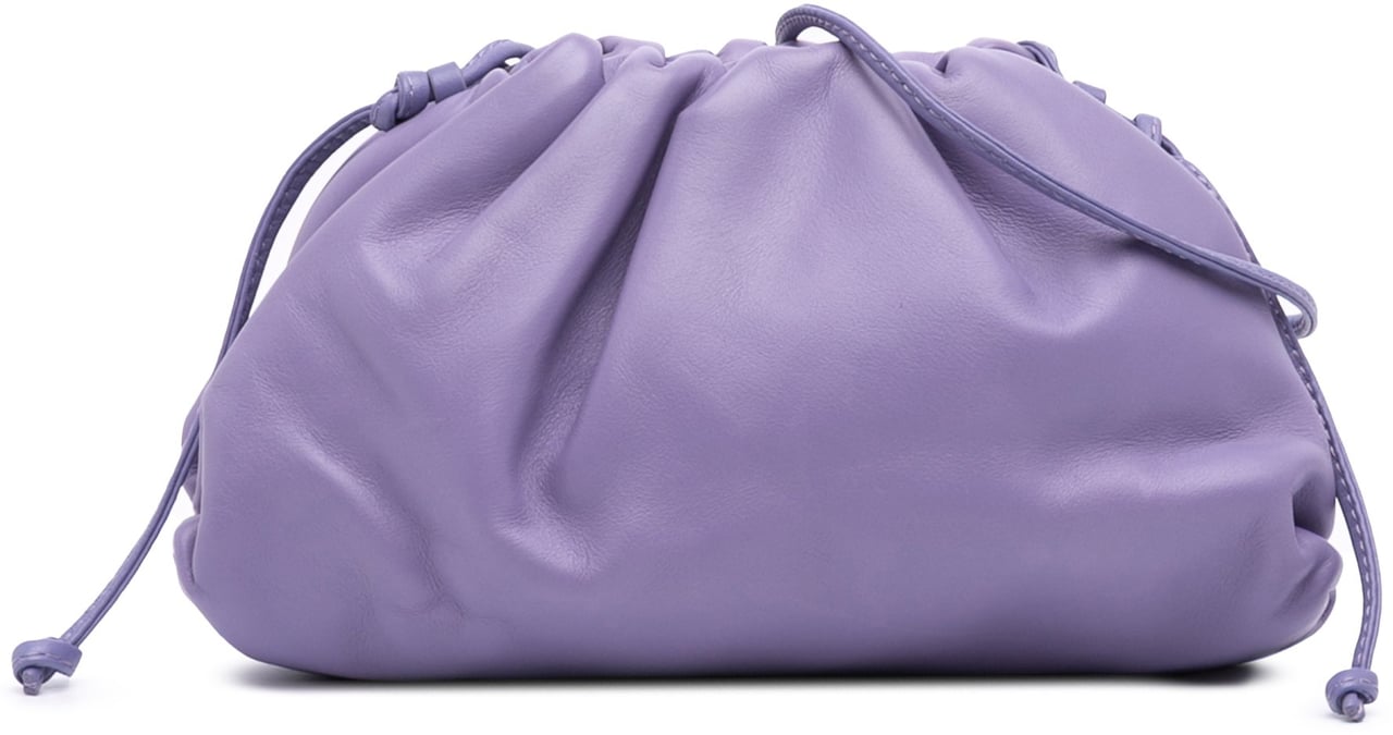 Bottega Veneta Lambskin The Mini Pouch Crossbody Paars
