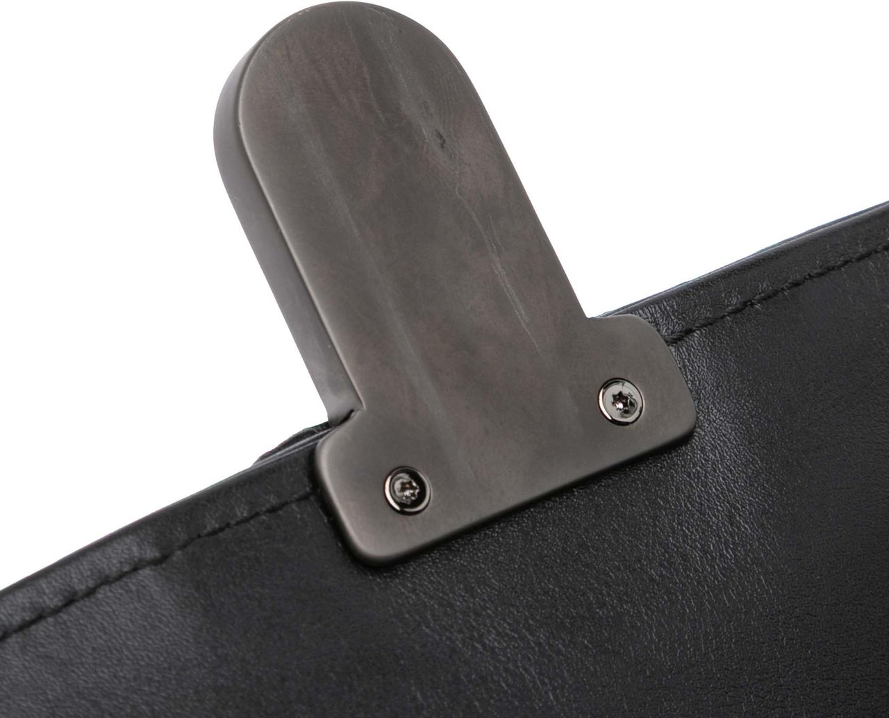 Bottega Veneta Intrecciato Trimmed Nappa Slide Lock Clutch Zwart