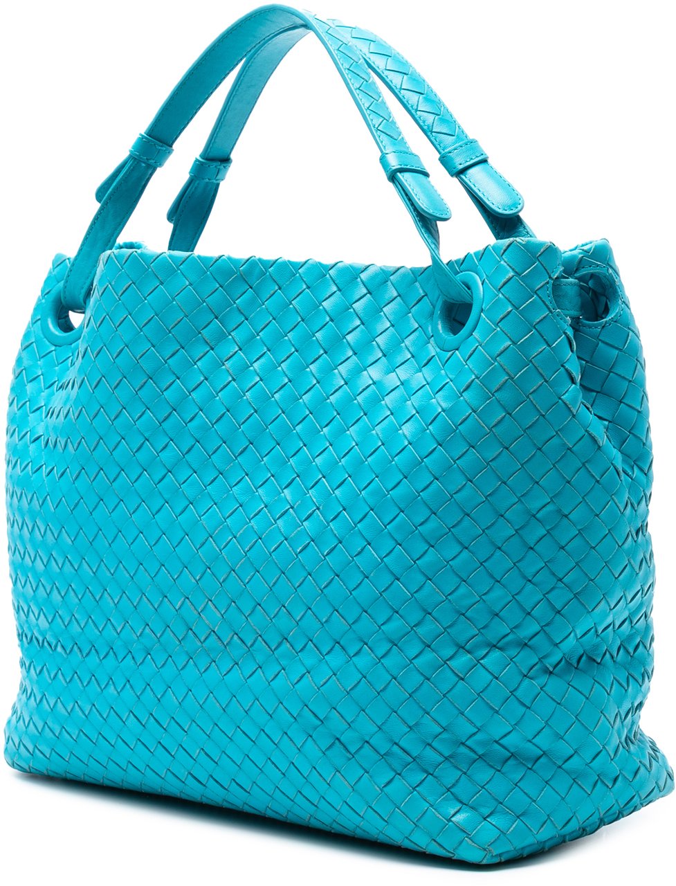 Bottega Veneta Medium Nappa Intrecciato Garda Tote Blauw